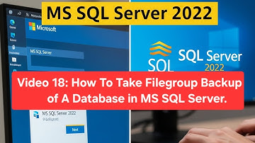 Video 18: How To Take Filegroup Backup of A Database in MS SQL Server.