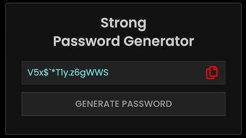 Strong Password Generator | using HTML CSS & JS @trcoderofficial