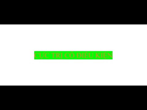 Video Giải tích hàm nhiều biến - Cực trị có điều kiện - youtube