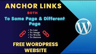 Add Anchor Links on Free WordPress Website Both To Same Page and Different Page