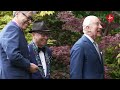King meets David Beckham and Judi Dench as he inspects Chelsea Flower Show