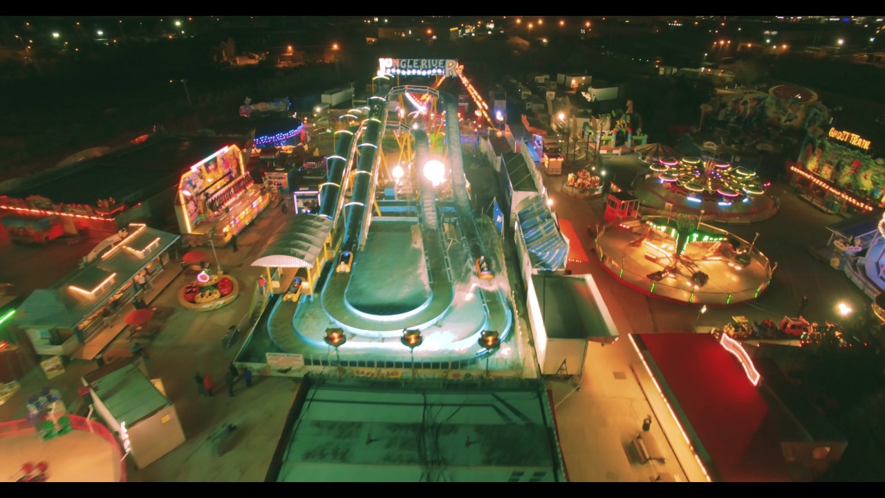 Funderland Cork at night by Drone 4K YouTube