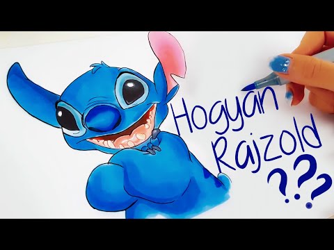 Hogyan rajzolj Disney karaktert? Stitch rajz lépésről lépésre!