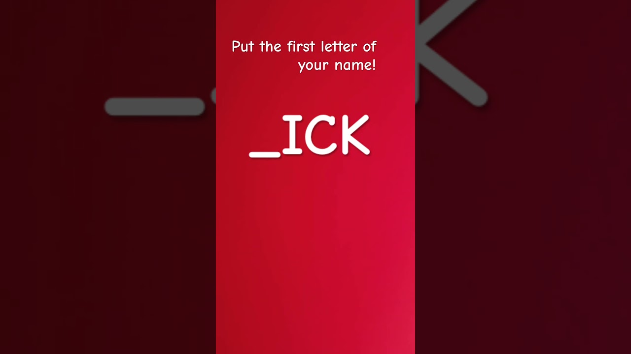 Rick,mick,tick,bick,nick