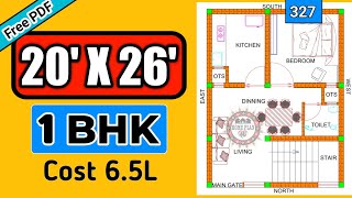 20 x 26 Small House Plan II 20 x 26 House design II 20 x 26 Ghar Ka Naksha