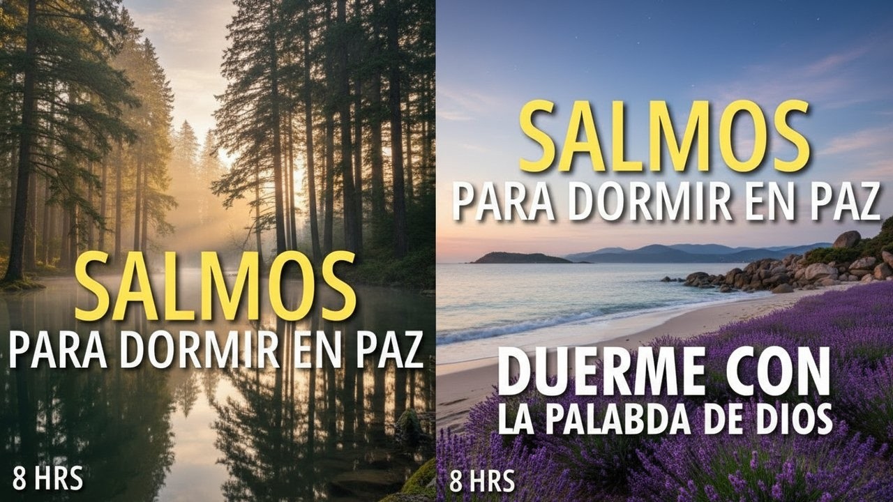 Salmos para dormir en paz | Palabra de Dios | Música relajante | 8HRS ...