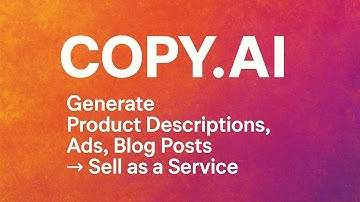 Copy.ai :- Helps create product descriptions, ads, blog posts → sell as a service online