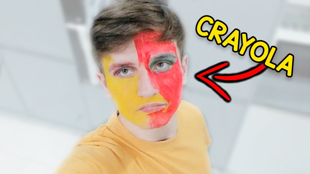 FULL FACE OF MAKEUP USING ONLY CRAYOLA