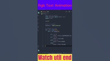 Making A Rgb Text Animation With Python - Python Shorts #shorts