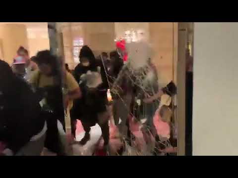 Looters RAID Louis Vuitton Store in Portland, USA - YouTube
