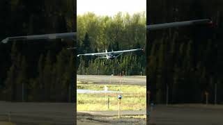 1970 CESSNA 150L N724MC CROSSWIND #landing #gravel #airstrip  #aviation #2024 #airplane#alaska #fly