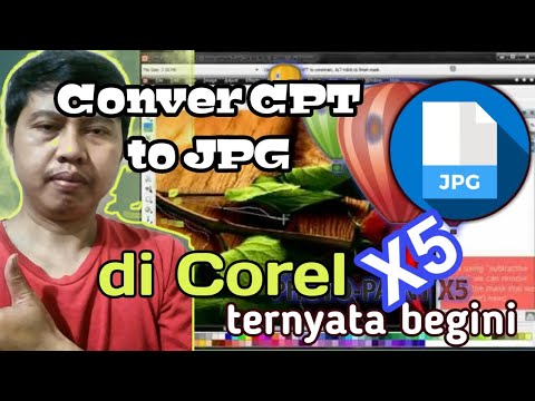Cara save as File CPT menjadi format JPG JPEG PNG GIF di Corel X5