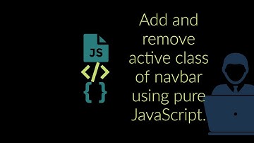 Add Remove Active class of navbar Using JavaScript | No jQuery