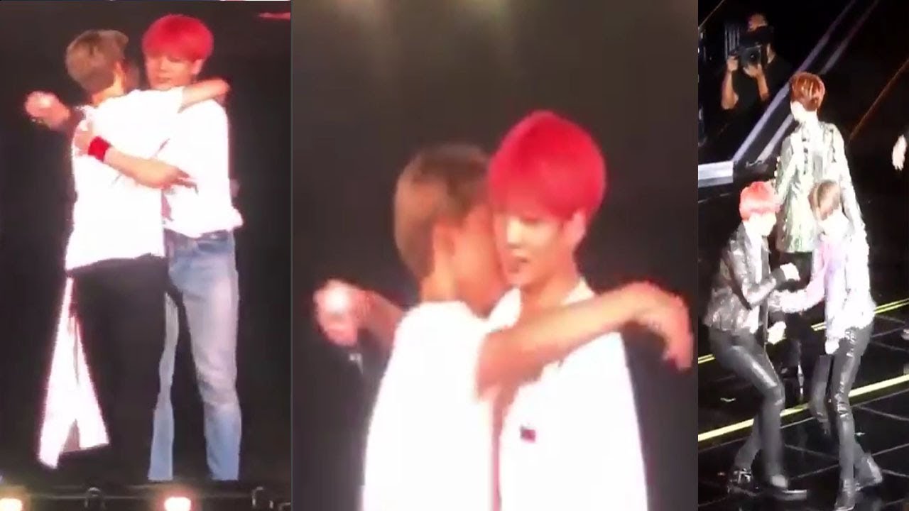Jimin & Jungkook flirting on stage - BTS WORLD TOUR Love Yourself - YouTube