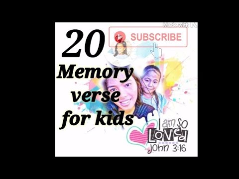 MEMORY VERSE FOR KIDS - YouTube