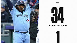 Vladdy Jr. solo se ha ponchado Dos veces a través de 35 AB 📈