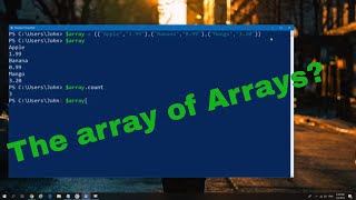 How to use Multidimensional Arrays in PowerShell