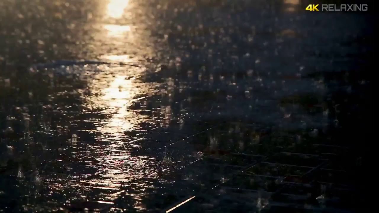 1 hora de fuertes lluvias y truenos por la noche, Sonido de lluvia real ...