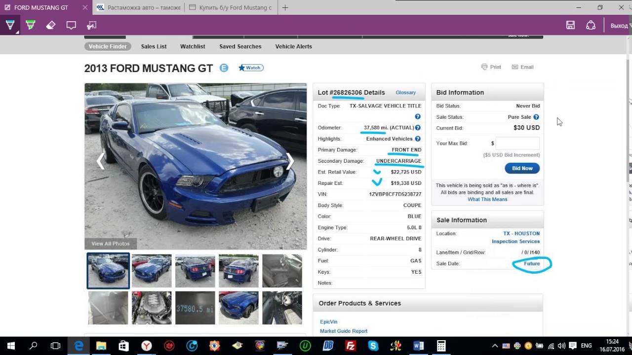 COPART 2013 FORD MUSTANG GT YouTube