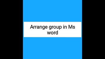 Arrange group in page layout Ms word