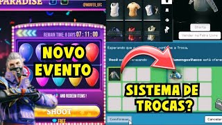 EM BREVE! SKIN CHAMA VIOLETA, NOVOS EVENTOS E SISTEMA DE TROCA? FREE FIRE