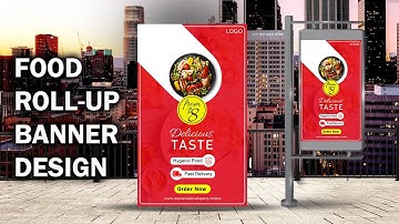 How To Design Professional Roll Up Banner | Photoshop Tutorial