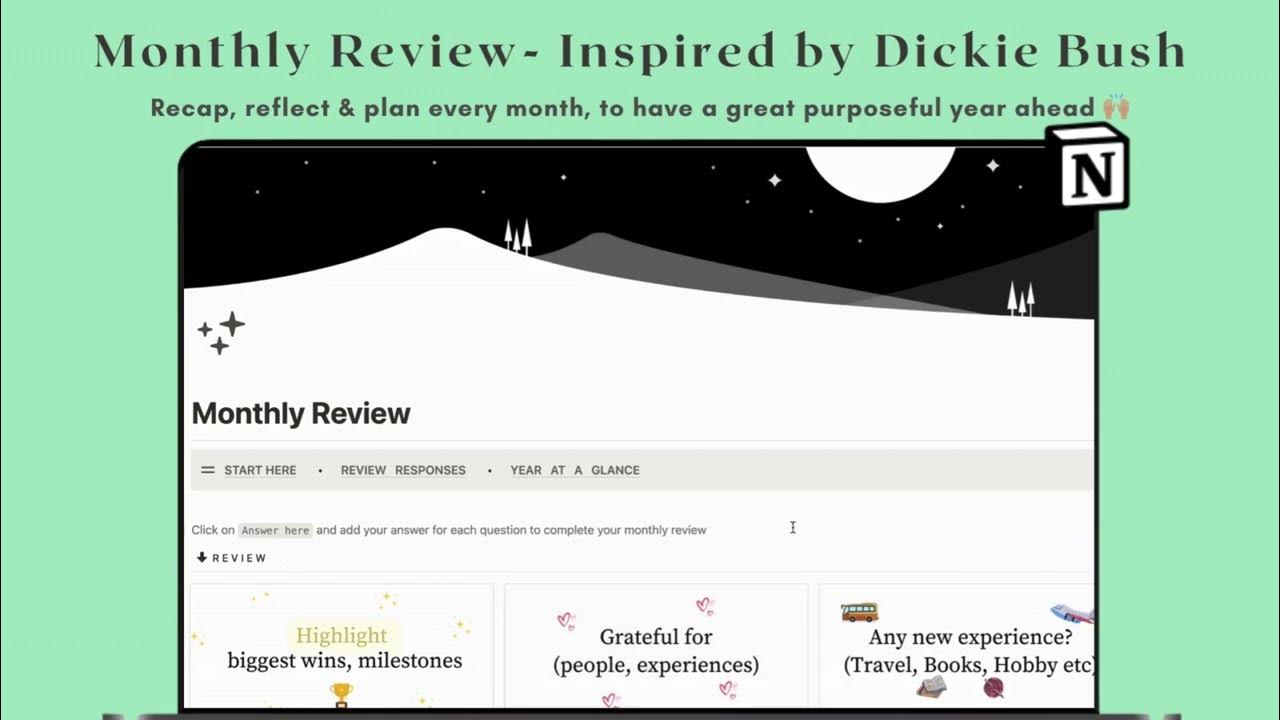 Monthly Review Notion Template Introduction YouTube Monthly Review Notion Template Introduction YouTube