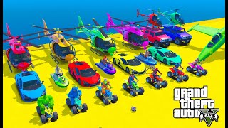 GTA V Stunt Map Car Race Challenge On Super Cars, Boats, Bikes, Aircraft, and OffRoad Monster Trucks