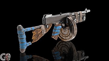 Tommy gun apocalypse    low-poly turntable