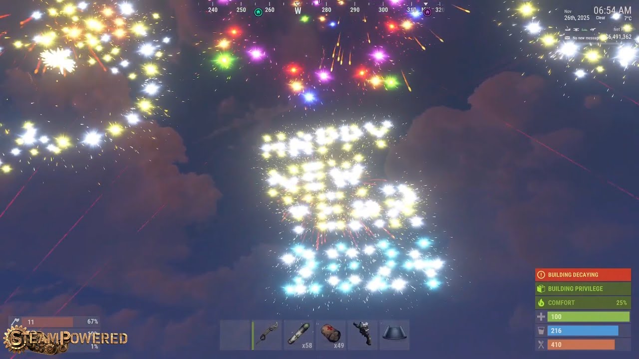 RUST Fireworks Show December 31, 2023. - YouTube