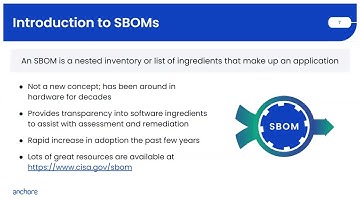 Establish Visibility and Manage Risk in the Supply Chain with Anchore SBOM