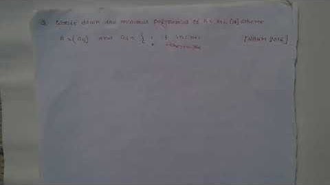 How to find a minimal polynomial of a matrix in NBHM 2016
