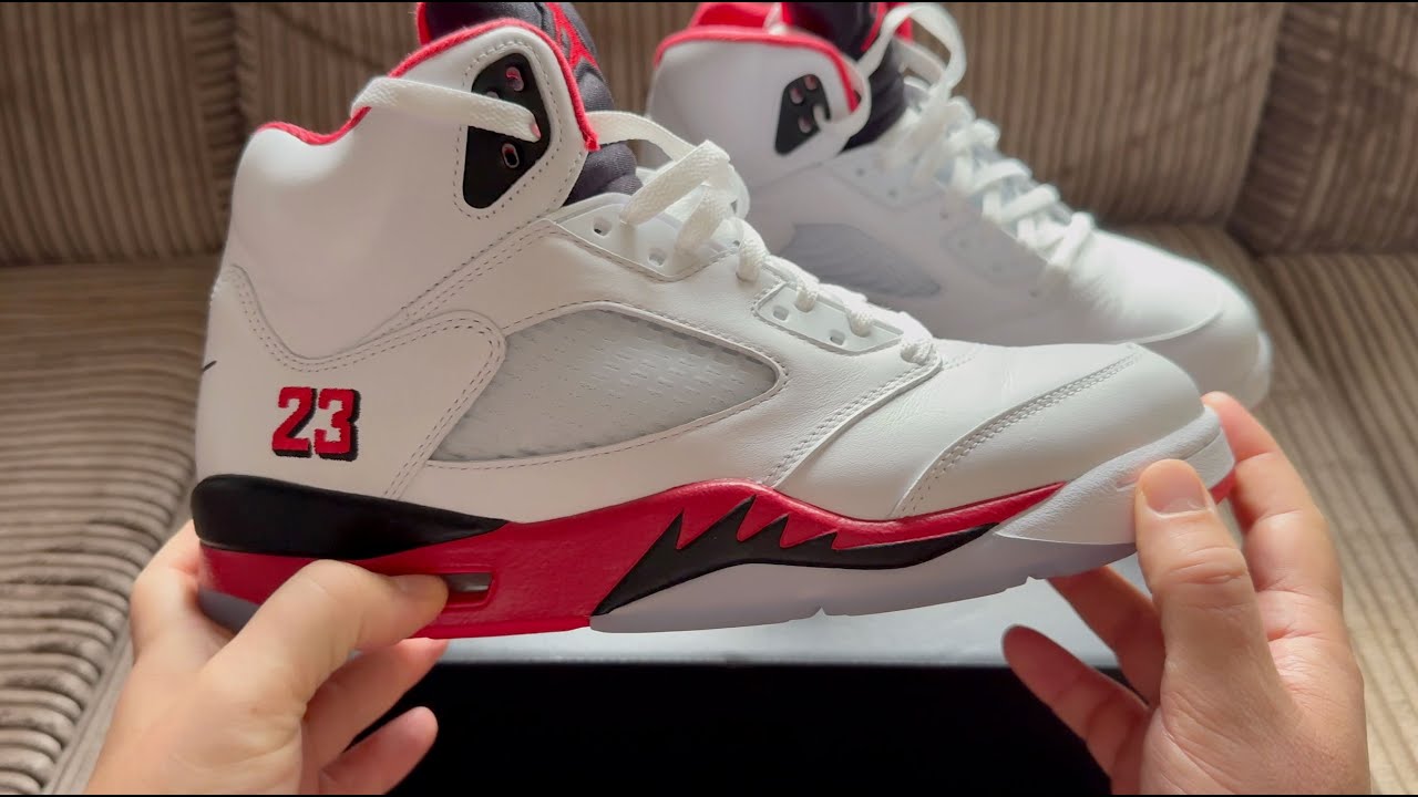 靴 Air Jordan 5 Fire Red 2020 28cm Nike Air Jordan 5 - Fire Red - Unboxing 🔥 - YouTube