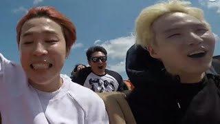 Bts In Amusement Park, Jimin & Suga Are Riding Rollercoaster - Youtube