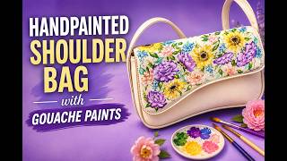 Hand Painting a Faux Leather Bag Relaxing Gouache Art