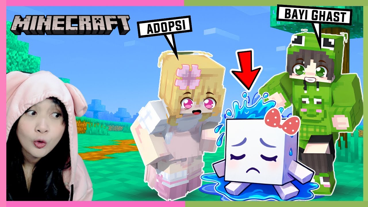 Aku dan Popo Mengadopsi Bayi Ghast, Yang Kami Temukan di Nether World! (MINECRAFT)