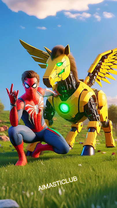 Spider-Man’s Flying Robo-Horse Shocks Joker & Thanos! 🤯🤣 #shorts