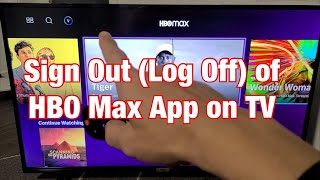 Hbo Max App On Tv How To Sign Out Log Off Youtube