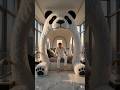 White panda 🐼 luxury bed // animal bed viral shorts