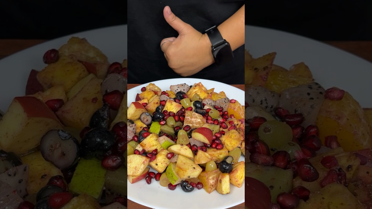 Fruit Chaat ASMR #shorts #crunchytreats #cooking #food #streetfood #fruitchaat #asmr #summerspecial