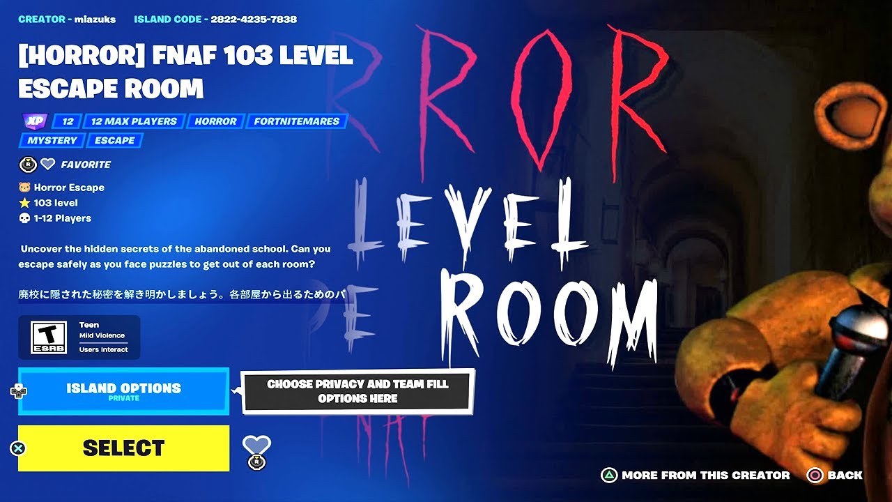 Four Nights at Freddy's 3 [ afk_venom ] – Fortnite Creative Map Code