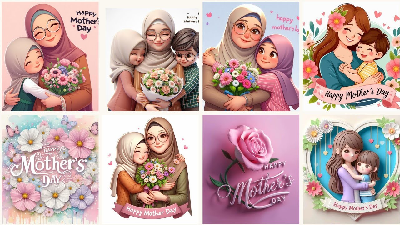 ️💐 Happy mother's day dp photo | Mother's day wishes - YouTube
