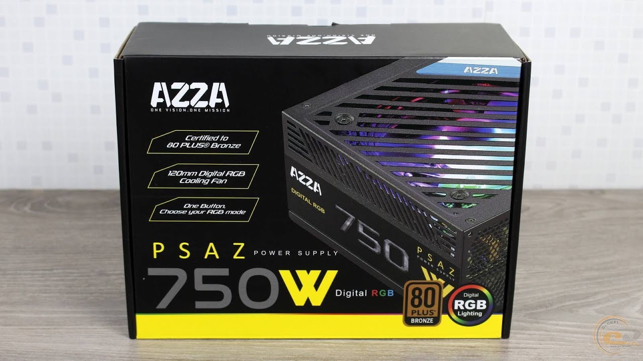 AZZA PSAZ-750W ARGB PSU Unboxing and Internal Design - YouTube