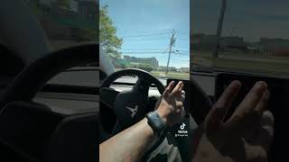 Slidin In Tesla😮‍💨 #trendingshorts #viralshorts #tesla #elonmusk #burnout #drifting #explorepage