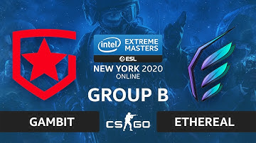 CS:GO - Gambit vs. Ethereal [Mirage] Map 1 - IEM New York 2020 - Group B - CIS