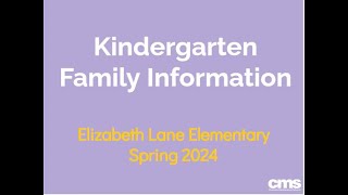 ELE Rising Kindergarten Parent Information Session (24-25)