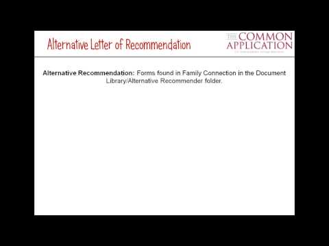 Letter of Recommendation