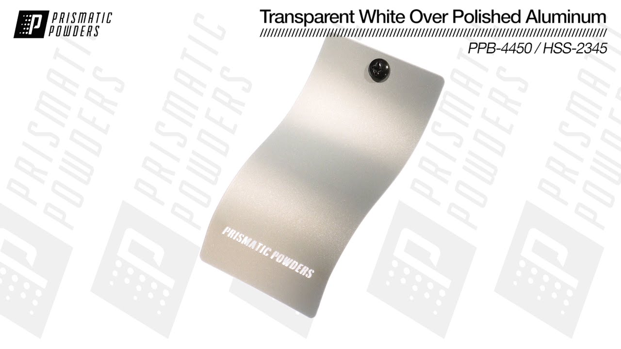 Prismatic Powders Transparent White PPB-4450 Over Polished Aluminum HSS-2345