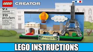 LEGO Instructions - Creator - 40568 - Paris Postcard