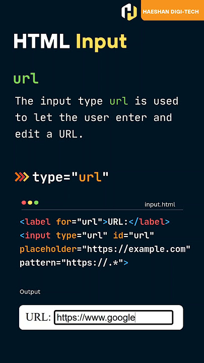 input type='url' #coding #html #fullstack  #tech #howtomaketoolwebsite